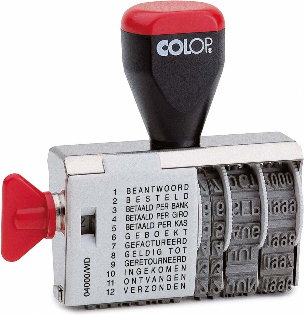 Colop 04000/WD | Woord - datumstempel | Stempel met datum en standaard woorden | Boekhoud stempel